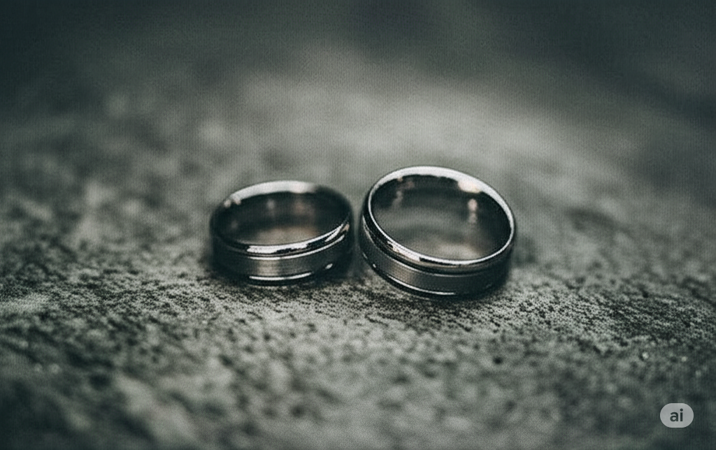 Zovellea Men's Matte Black Tungsten Ring with Engraved Detail