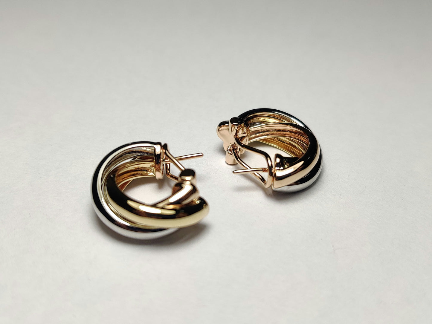 Zovellea Luxe Dual-Tone Hoop Earrings
