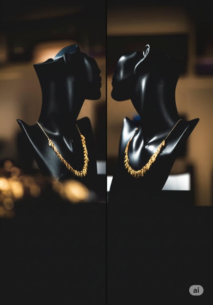 Zovellea Bold Gold Chain Statement Necklace