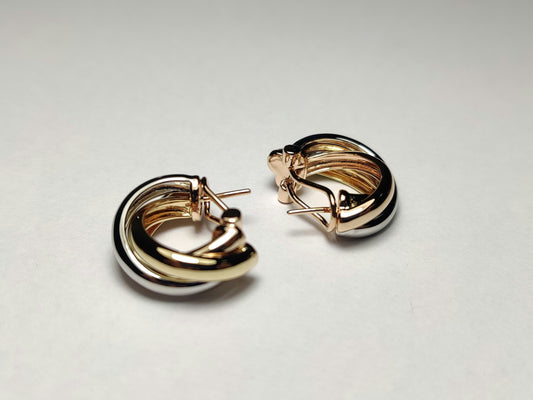 Zovellea Luxe Dual-Tone Hoop Earrings